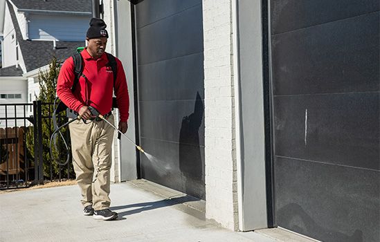 DOA Pest Service spraying outdoors